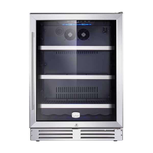 TCL 23.4-in W 20-Bottle Capacity Stainless Steel Dual Zone Cooling Built-In  /freestanding Wine Cooler in the Wine Coolers department at