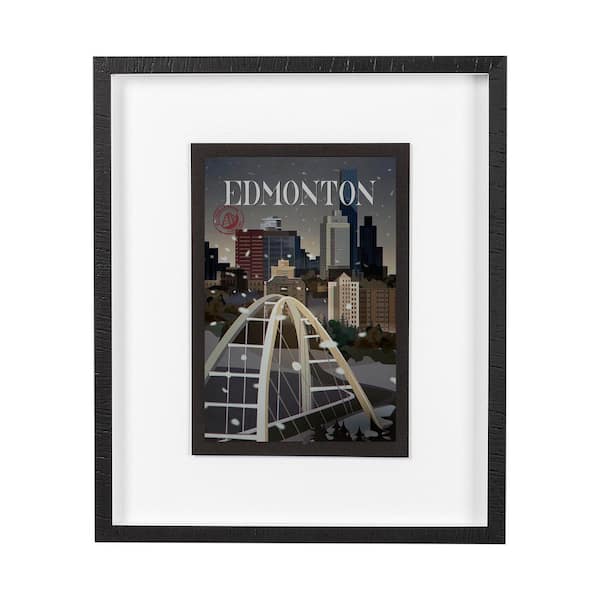 Edmonton Go Series 1 Black Framed Wall Art 25.5 in. x 21.5 in.
