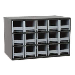 15-Compartment Steel Cabinet Small Parts Organizer