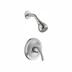 Builders Single-Handle 1-Spray Pressure Balance Shower Faucet in Chrome (Valve Included)