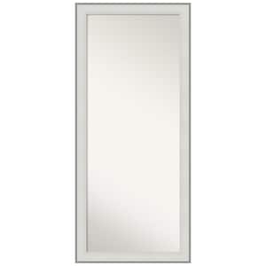 Imperial 64.88 in. x 28.88 in. Modern Classic Rectangle Framed White Floor Leaning Mirror