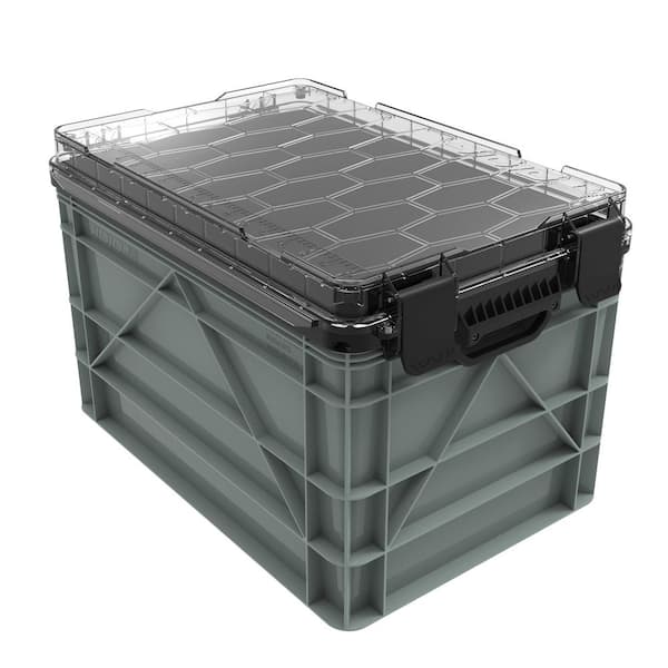 Weather Resistant Full Size Storage Bin High Stacking Heavy Duty Stackable Storage Bin with Lid and Dividers Aircraft