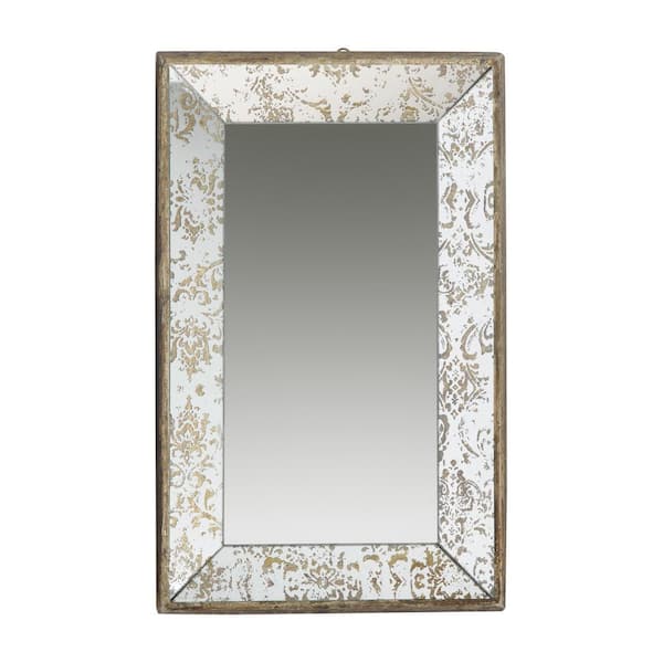 Miscool Anky 20 in. W x 12 in. H MDF Framed Silver Wall Mounted Decorative Mirror