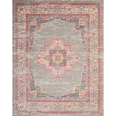Passion Grey 9 ft. x 12 ft. Persian Vintage Area Rug