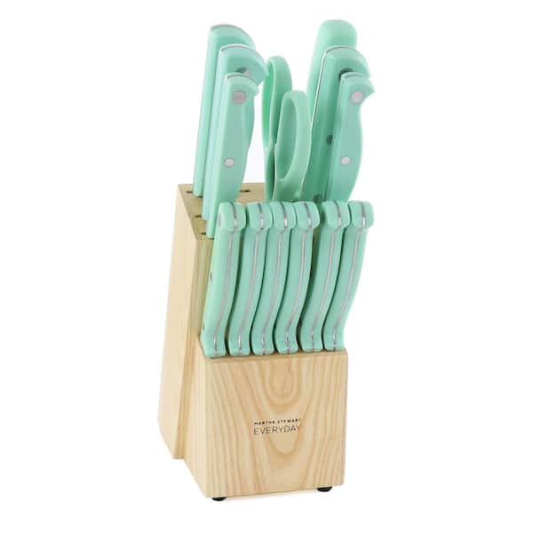 Cook N Home 02579 Stainless Steel Knife Set, Utility, Paring Vegetable, and Peeling, Green