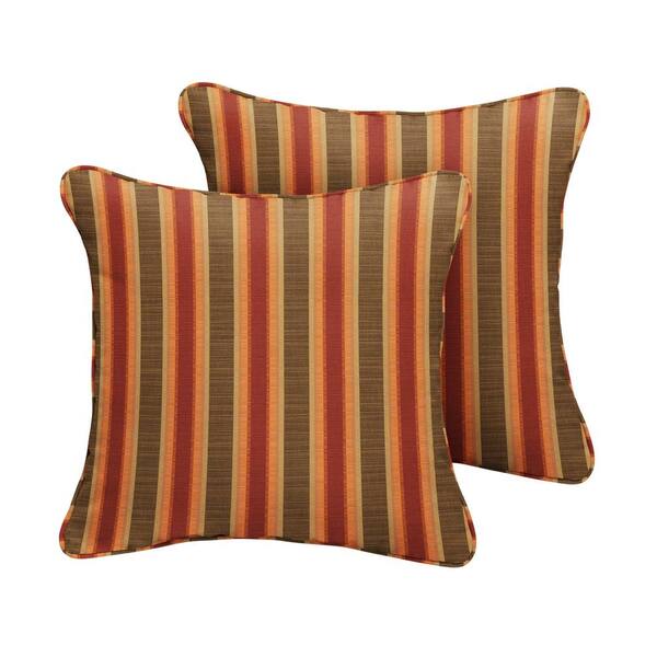1101Design Sunbrella Dimone Sequoia Outdoor Corded Throw Pillows (2