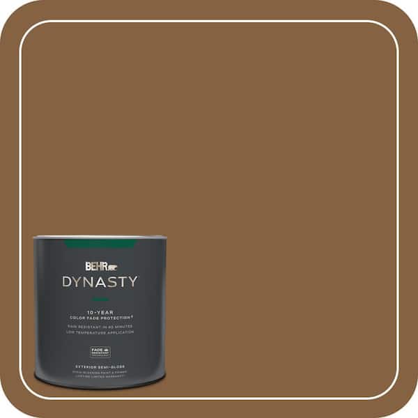 BEHR DYNASTY 1 qt. #MQ2-10 Burnt Caramel Semi-Gloss Exterior Stain-Blocking Paint & Primer