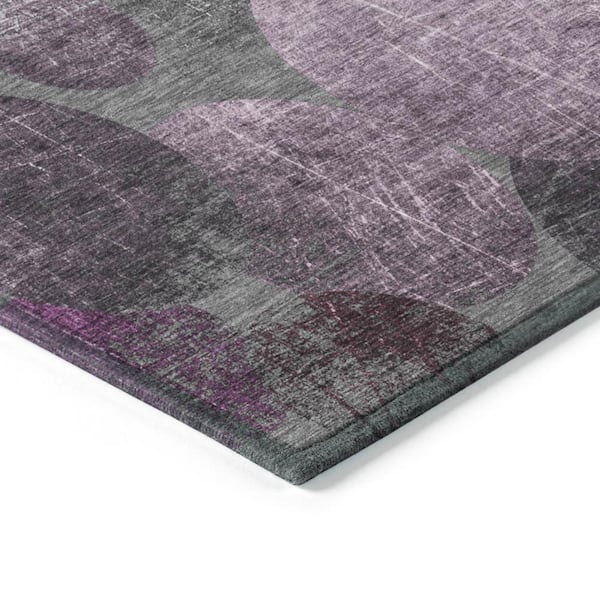 Chantille ACN556 Garnet 8 ft. x 8 ft. Round Machine Washable Indoor/Outdoor Geometric Area Rug