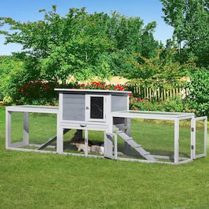 2 -Story Rabbit Hutch with Removable Tray, Large