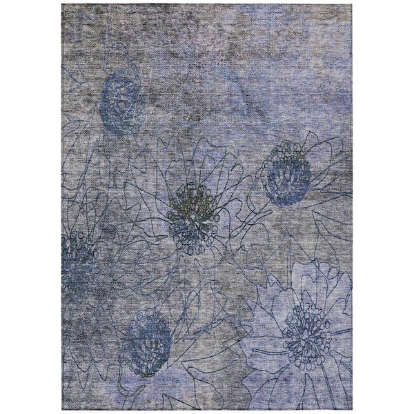 Chantille Machine Washable Indoor/Outdoor Abstract ACN2235 Gray 2 ft. 6 in. x 3 ft. 10 in. Area Rug