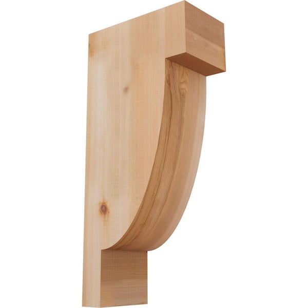 Ekena Millwork 5-1/2 in. x 10 in. x 22 in. Western Red Cedar Alpine Smooth Corbel