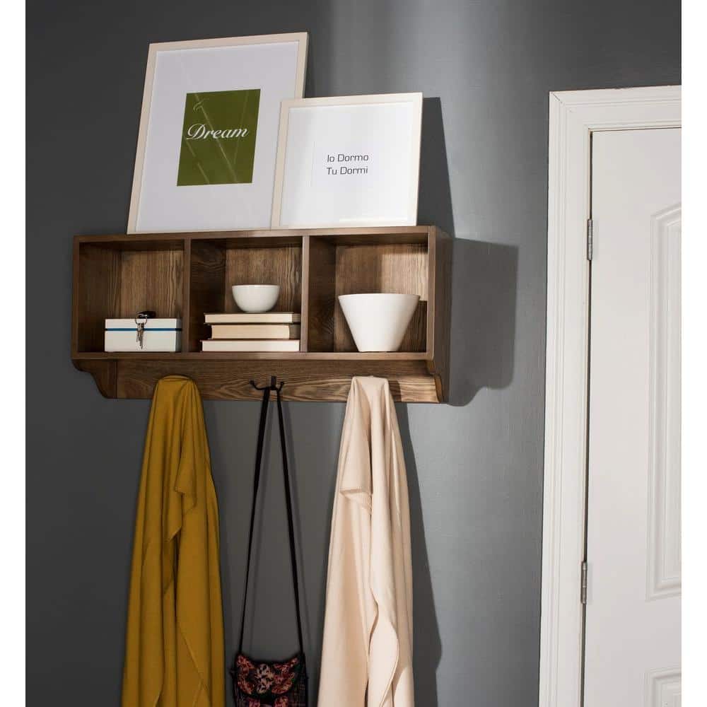 Alice Medium Oak Wall Shelf with Storage Compartments