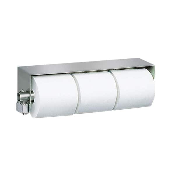 Stainless Solutions Stainless Solutions Double Post Locking Toilet Paper Holder in Steel