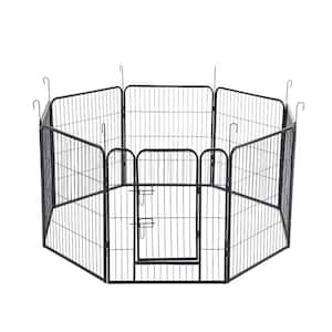 8-Panels Outdoor Indoor Iron Puppy Dog Fence Pet Dog Playpen