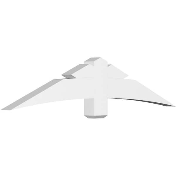 Ekena Millwork Alberta 72 in. W x 15 in. H x 4 in. D Signature Polyurethane Bracket