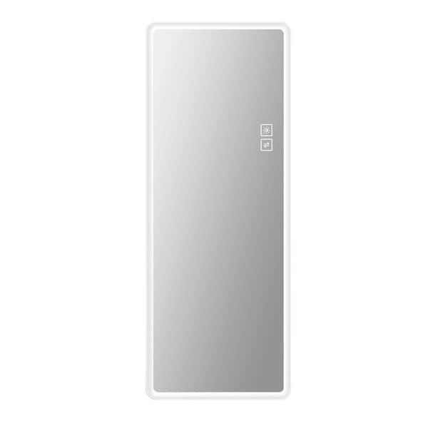 Unbranded 21 in. W x 65 in. H Rectangle Frameless Wall Vanity Mirror, Big Size Rounded Corners Full-Length Mirror with LED Light