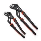10 in. & 12 in. Dual Material Tongue and Groove Plier Set with Grip Zone V-Jaw