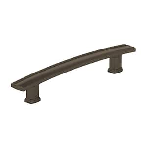 Marsala Collection 5 1/16 in. (128 mm) Grooved Honey Bronze Transitional Rectangular Cabinet Bar Pull