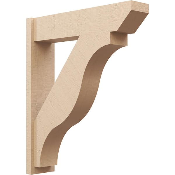 Ekena Millwork 8 in. x 40 in. x 34 in. Funston Slat Rough Cedar Woodgrain Timberthane Polyurethane Outlooker, Primed Tan