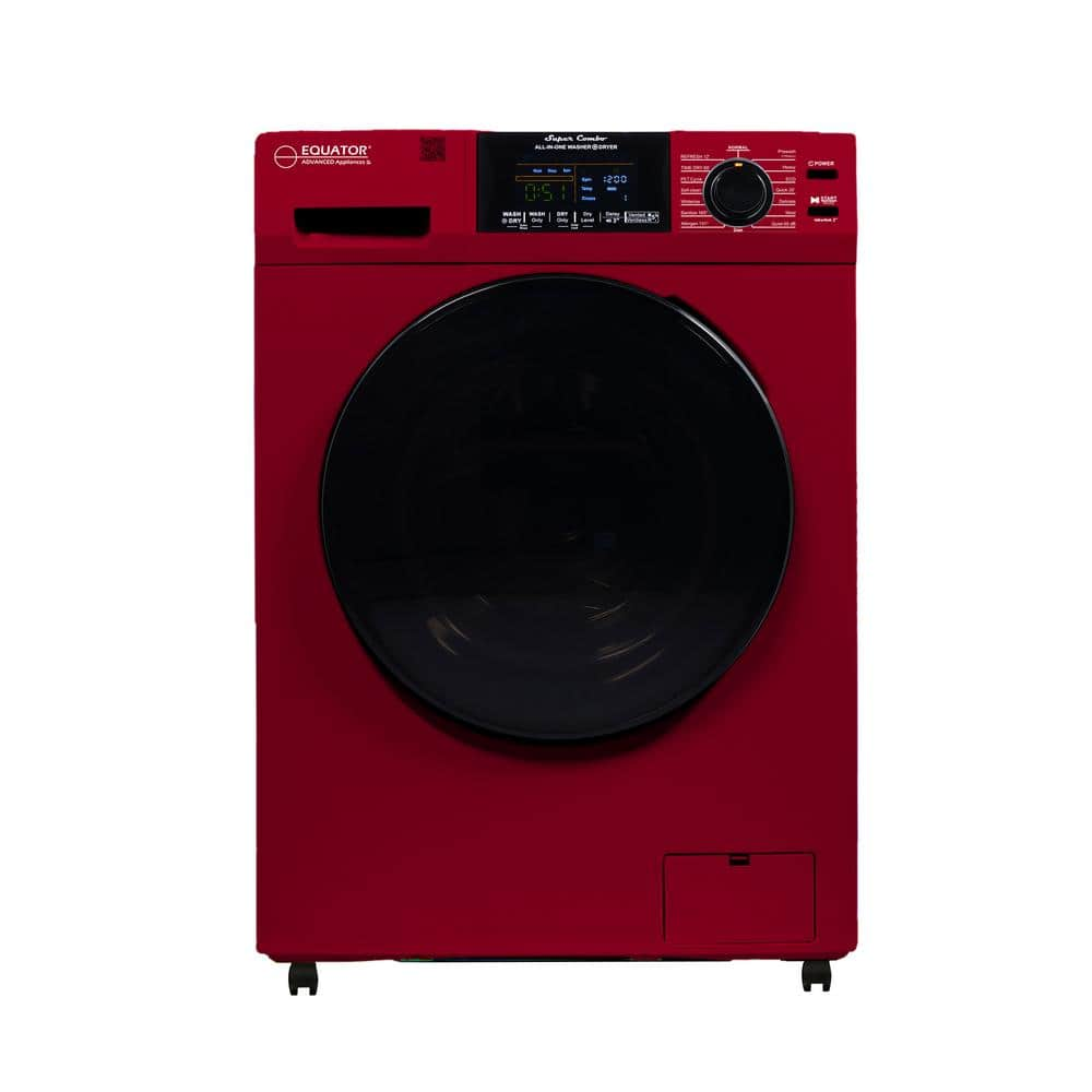 Equator 1.62 cu. ft./15 lbs. All-in-One Washer Dryer Combo Ventless/Vented Pet Plus Portability Kit in Merlot