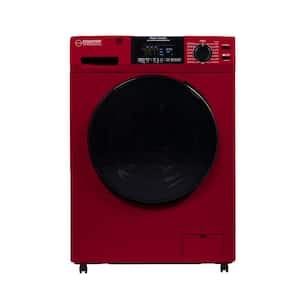 1.62 cu. ft./15 lbs. All-in-One Washer Dryer Combo Ventless/Vented Pet Plus Portability Kit in Merlot