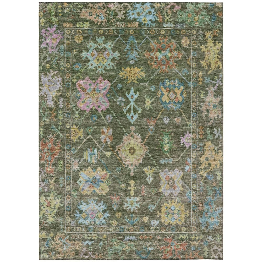Chantille Machine Washable Indoor/Outdoor Abstract ACN2234 Fern 3 ft. x 5 ft. Area Rug price history on PriceWatchPro