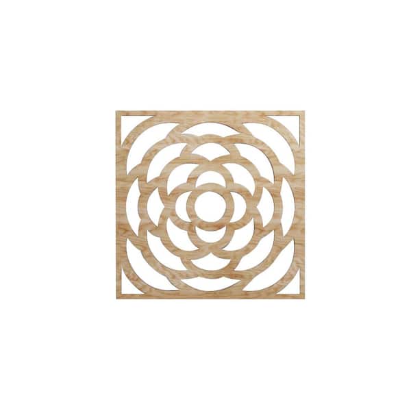 7-3/8 in. x 7-3/8 in. x 1/4 in. Red Oak Extra Small Edinburg Decorative Fretwork Wood Wall Panels (50-Pack)