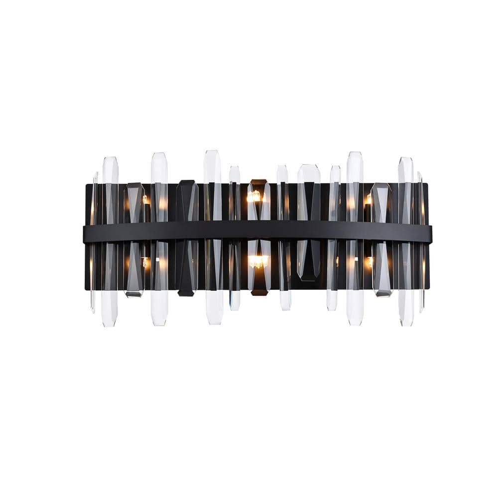 Home Living 24 in. 6-Light Black Vanity Light