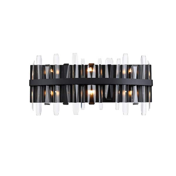 Unbranded Home Living 24 in. 6-Light Black Vanity Light