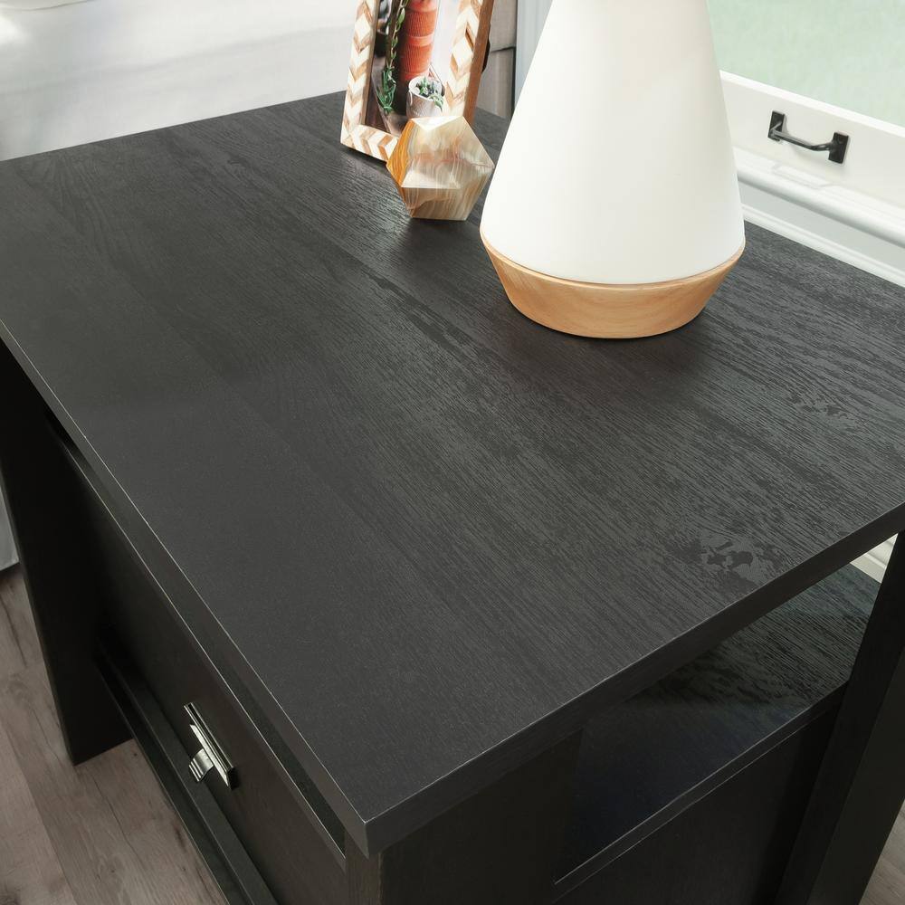 Raven Oak Country-Style Engineered Wood 1-Drawer Nightstand