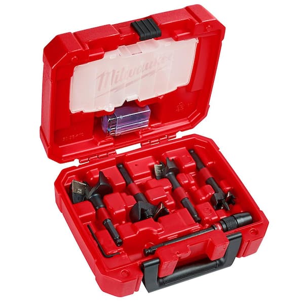 Milwaukee SPEED FEED Auger Wood Drilling Bit Set with Switch Blade Plumber's Kit (9-Piece)