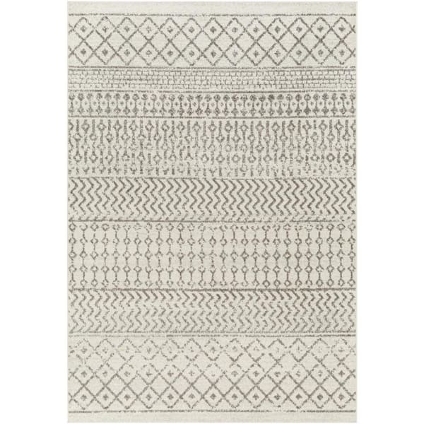 Livabliss Alois Cream/Charcoal Geometric 9 ft. x 13 ft. Indoor Area Rug