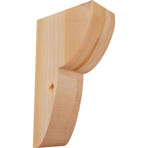 Ekena Millwork 5-1/2 in. x 10 in. x 18 in. Western Red Cedar Crestline Smooth Corbel