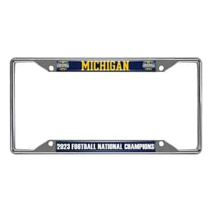 Michigan 2023-24 National Champions License Blue Plate Frame - 0.52 ft. x 1 ft.