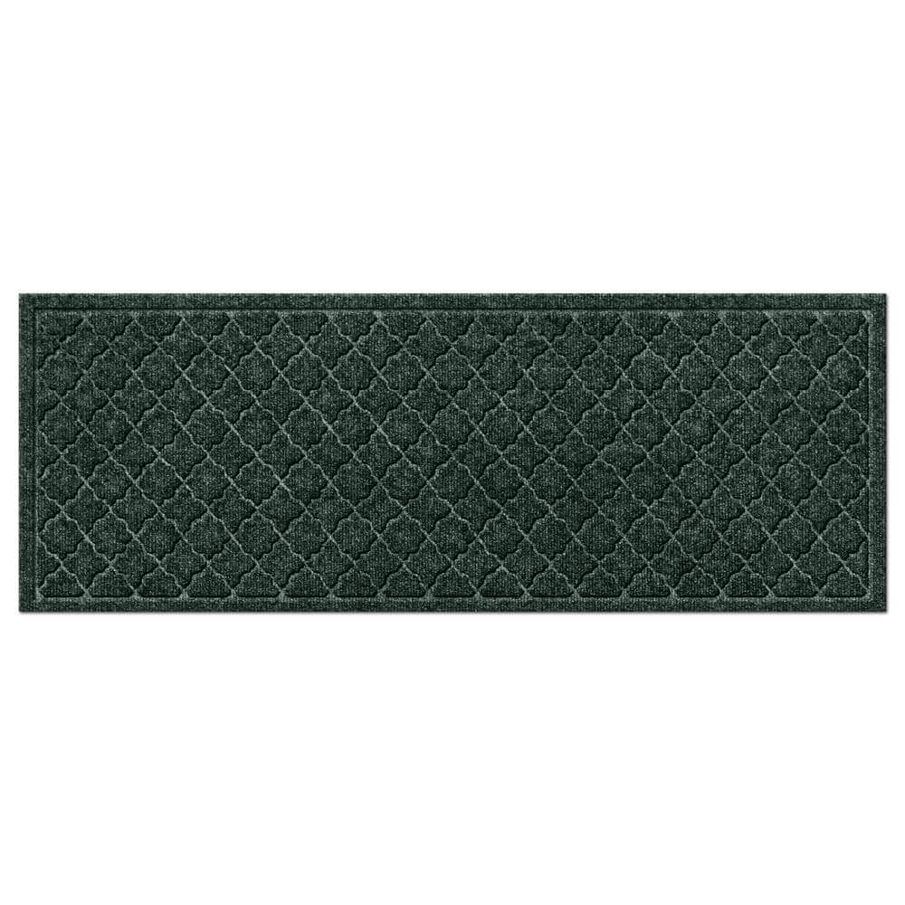 Eco-Friendly Geometric Waterhog Doormat in Dark Tones, 22" x 60"
