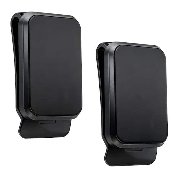 Black Leather Magnetic Tool Holster Neodymium Magnet Belt Clip Tool Holder for Screws Hammers Pliers 2-Piece