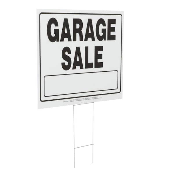 20 in. x 24 in. Corrugated Plastic Garage Sale Yard Sign and Holder