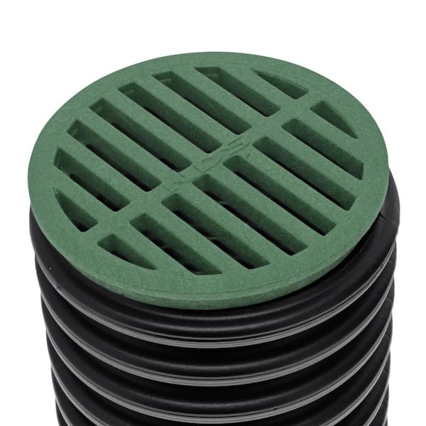 One Stop Outdoor Premium USA Made 4 inches Green Outdoor Round Flat Drain  Grate Cover - Fits All 4 inches Sewer & Drain Pipe/Fittings, (Green)