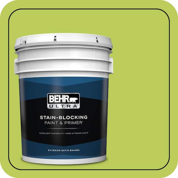 BEHR ULTRA 5 gal. #410B-5 Hidden Meadow Satin Enamel Exterior Paint & Primer