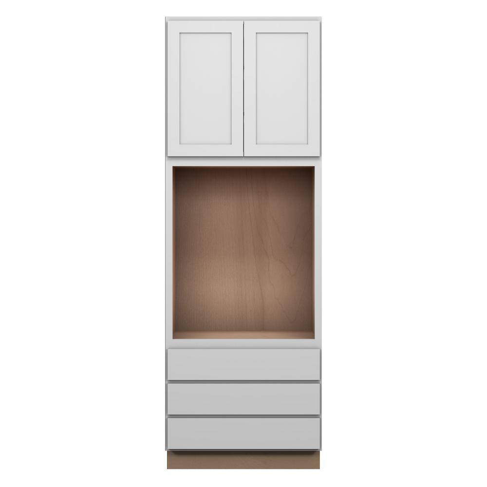 Bedford Shaker 33 in. W x 96 in. H x 24 in. D in Painted White Plywood Asse