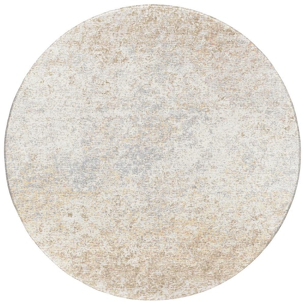 Addison Rugs Rylee Beige 8 ft. x 8 ft. Geometric Indoor/Outdoor Area Rug