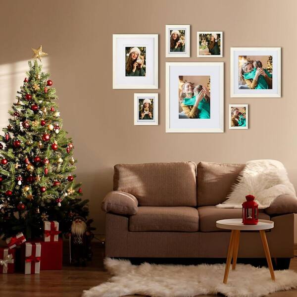 【希少・美品】DANSK フレームストーン 8点セット 8 x 10 Matted Oak Wood Wood Hanging Picture Frame (Set of 4