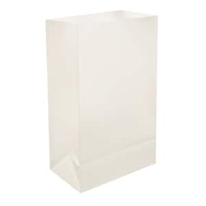 Luminaria Bag 3.5 in. x 10 in. White Plastic 100-Pack