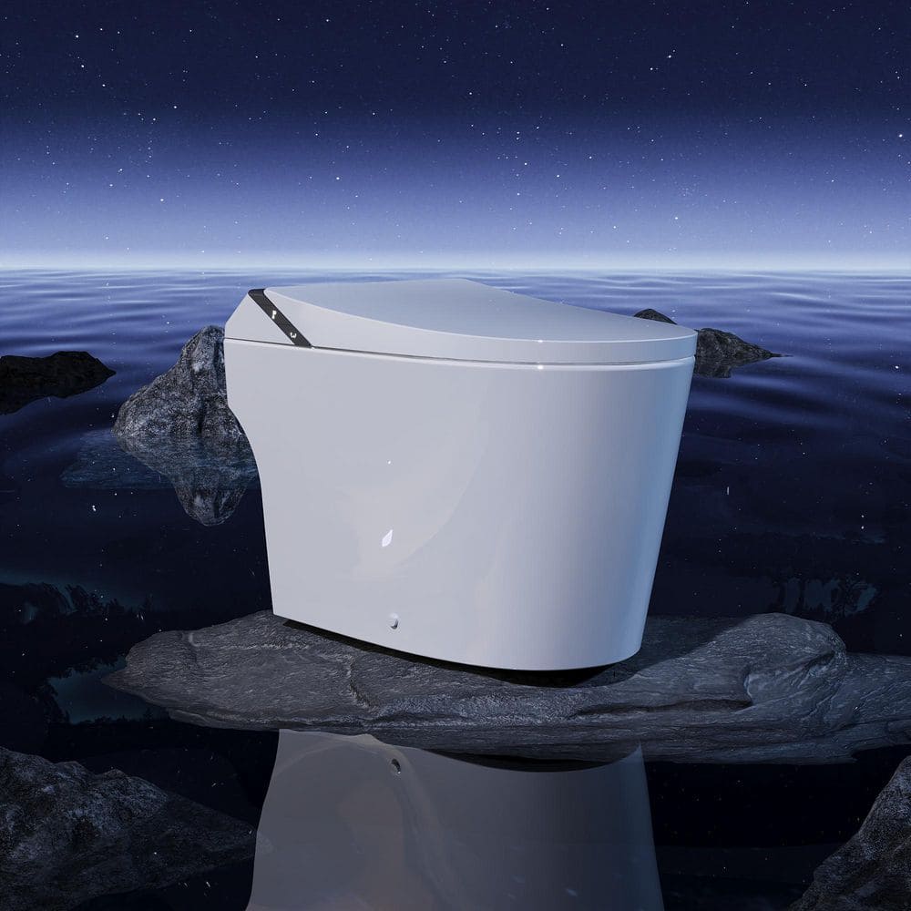 DEERVALLEY Tankless Elongated ADA Bidet Toilet 1.28 GPF in White