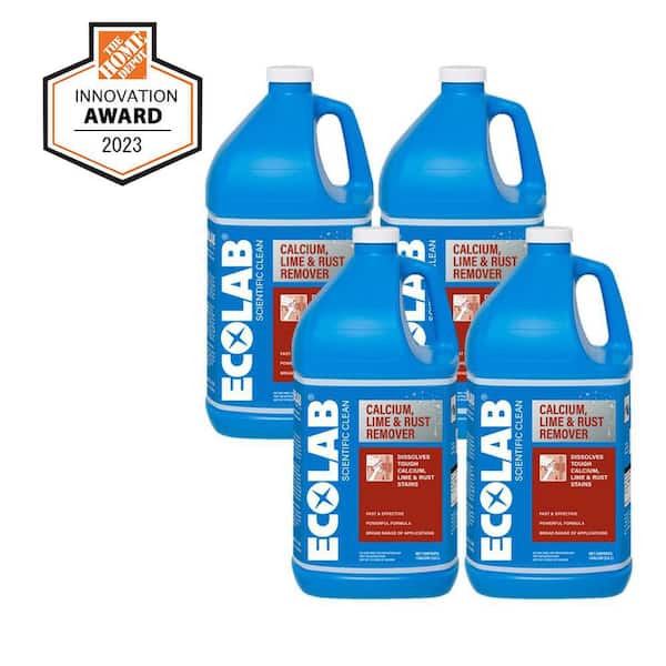 1 Gal. Calcium, Lime and Rust Remover Concentrate, Dissolves Stains and Rust in Bathroom, Kitchen and More (4-Pack)