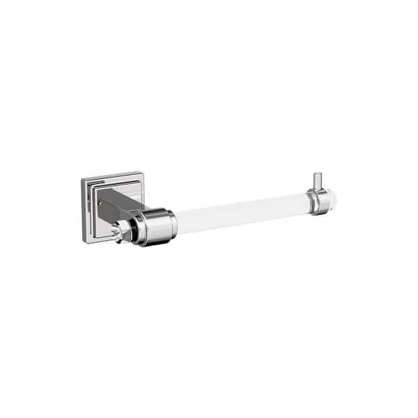 Glacio 7-1/16 in. (179 mm) L Single Post Toilet Paper Holder in Clear/Chrome