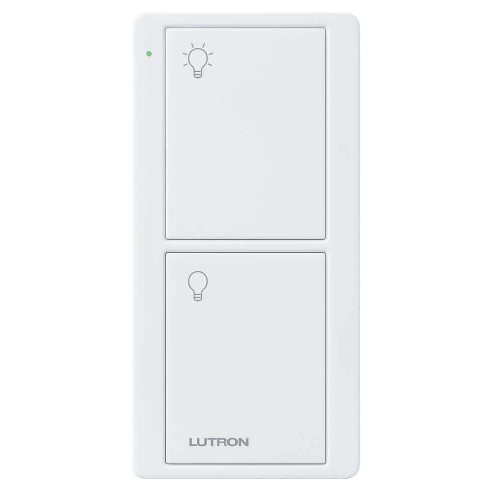 Remote Control Light Switch White 2-Button Pico For Caseta Wireless Dimmers 