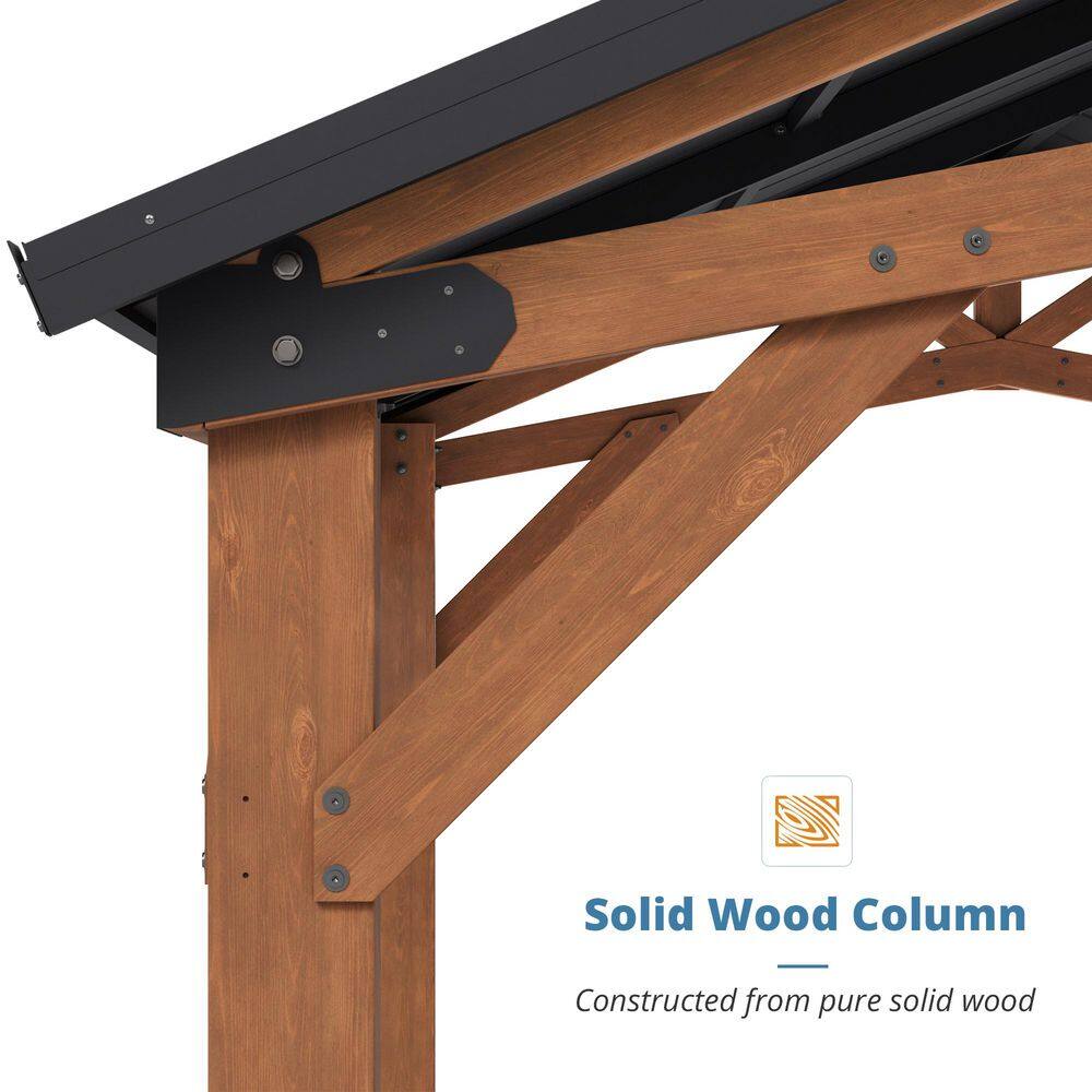 Norwood 14x12 Cedar and Steel Outdoor Gazebo