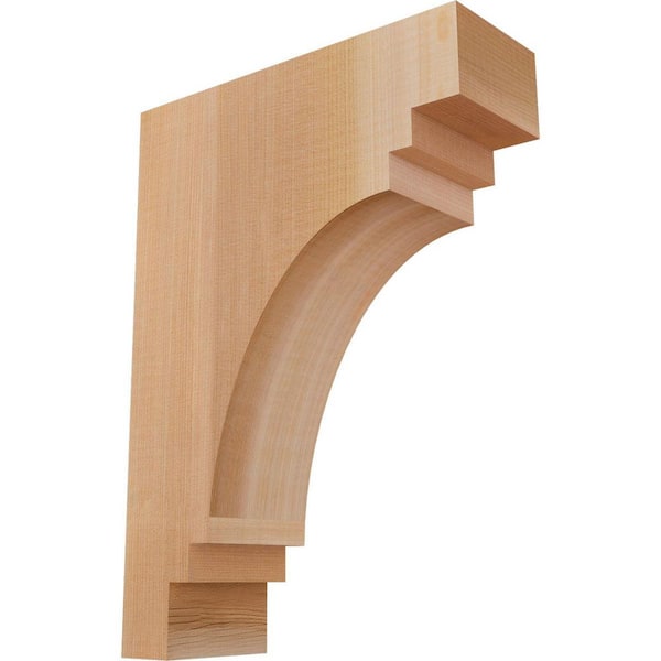 Ekena Millwork 3-1/2 in. x 10 in. x 14 in. Western Red Cedar Pescadero Smooth Corbel