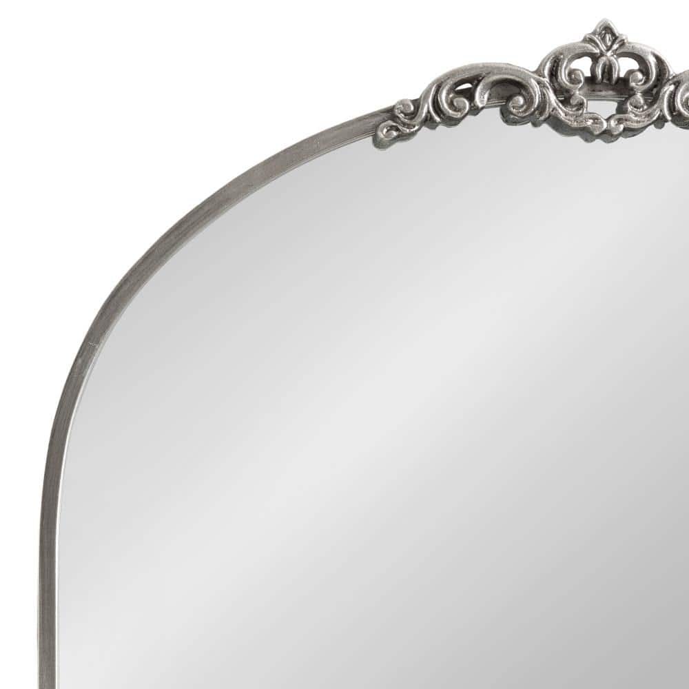 Myrcelle Silver Ornate Arched Wall Mirror 25" x 33"